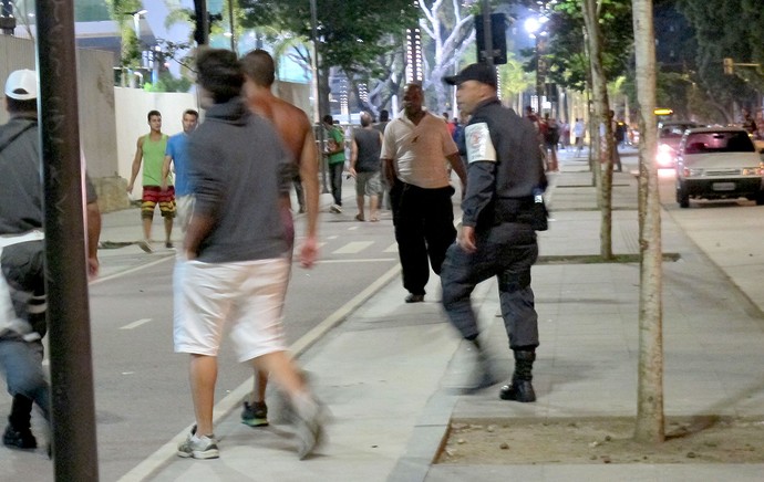 polícia Maracanã confusão Vasco x Fluminense (Foto: Hector Werlang)
