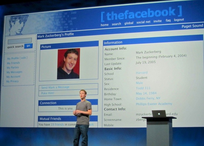 2005 mostra um Mark bem mais novo (Foto: Divulgação/Facebook NewsRoom)