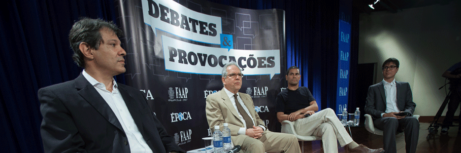 Debates & Provocações ÉPOCA/FAAP: A cidade do futuro, com Fernando Haddad, Frederico Bussinger e Marcos Costa (Foto: Rogério Cassimiro/ÉPOCA)