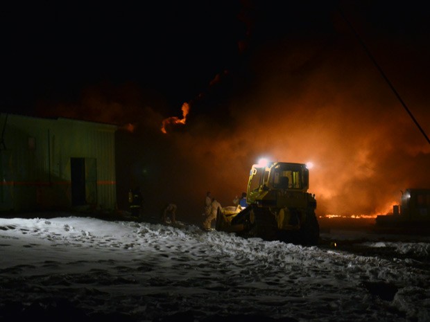 Incêndio na Estação Comandante Ferraz, na Antártida (Foto: César Rodrigo dos Santos/Arquivo Pessoal)