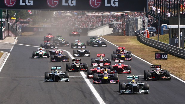 Hamilton largada GP Hungria (Foto: Getty Images)