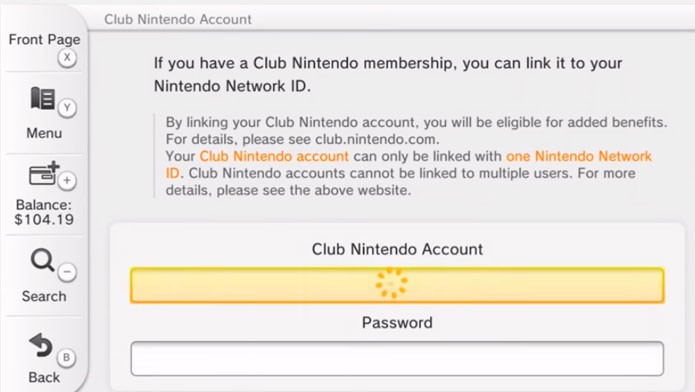 Coloque seu login e senha para ligar ambas as contas (Foto: Nintendo)