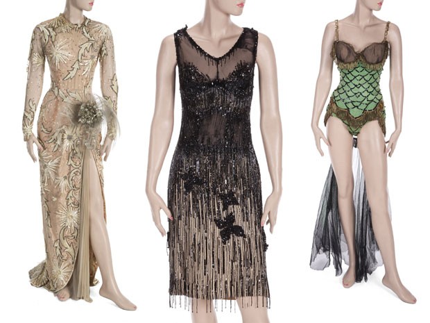 Vestidos de Marilyn Monroe que vão a leilão em novembro: peças são dos filmes 'O mundo da fantasia' (à esquerda), 'Quanto mais quente melhor' (ao centro) e 'Nunca fui santa' (à direita) (Foto: Julien's Auctions/Reuters) Vestidos de Marilyn Monroe que vão a leilão em novembro: peças são dos filmes 'O mundo da fantasia' (à esquerda), 'Quanto mais quente melhor' (ao centro) e 'Nunca fui santa' (à direita) (Foto: Julien's Auctions/Reuters)