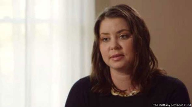 Em um vídeo online, Maynard diz querer morrer nos seus 'próprios termos' (Foto: The Brittany Maynard Fund) Em um vídeo online, Maynard diz querer morrer nos seus 'próprios termos' (Foto: The Brittany Maynard Fund)