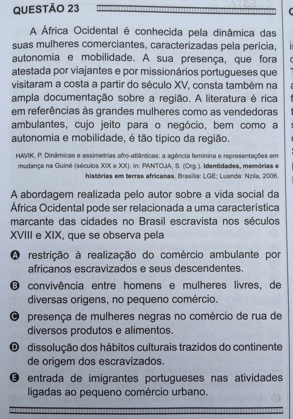 ENEM 2016 - 1º DIA - PROVA BRANCA - QUESTÃO 23 (Foto: G1 )