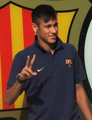 Neymar barcelona apresentação (Foto: Marcelo Hazan)