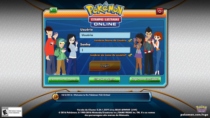 Crie sua conta no Pokémon TCG (Foto: Reprodução/Murilo Molina)