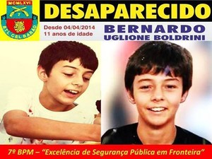 Menino de 11 anos está desaparecido no Rio Grande do Sul (Foto: Reprodução/RBS TV)