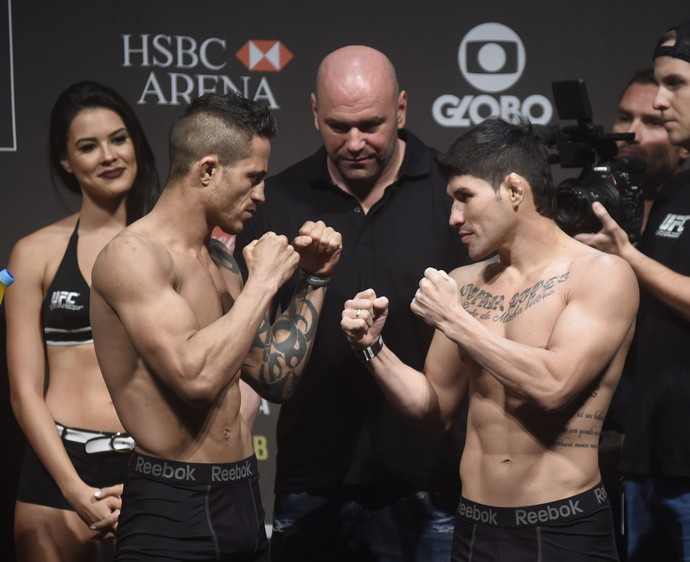 UFC 190 pesagem: Reginaldo Vieira x Dileno Lopes (Foto: André Durão) UFC 190 pesagem: Reginaldo Vieira x Dileno Lopes (Foto: André Durão)