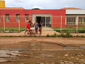 Escola Municipal de Educação Infantil Teixeirão (Foto: Ivanete Damasceno/G1)
