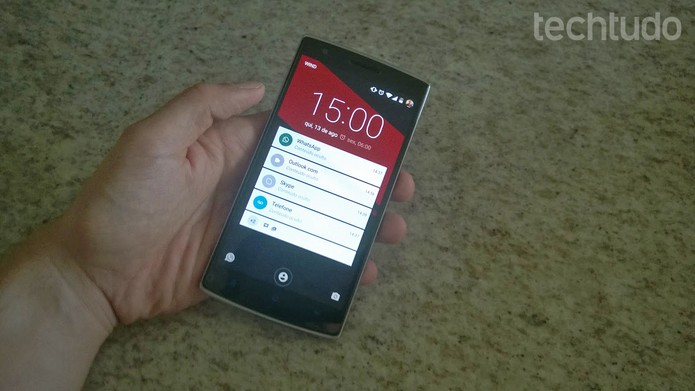 Tela do OnePlus One (Foto: Elson de Souza/TechTudo) Tela do OnePlus One (Foto: Elson de Souza/TechTudo)