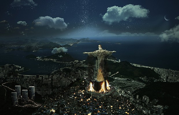 Em Mántica, o Cristo Redentor é tomado por favelas (Foto: Divulgação)