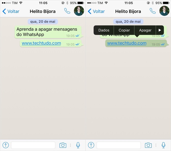apagar conversa whatsapp windows phone
