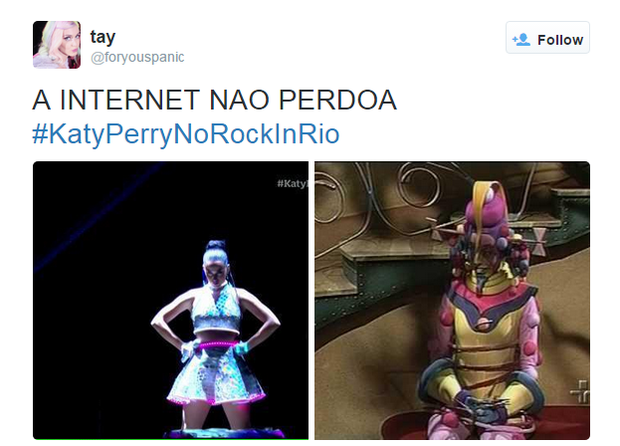 Show de Katy Perry repercute na web  (Foto: Twitter / Reprodução)