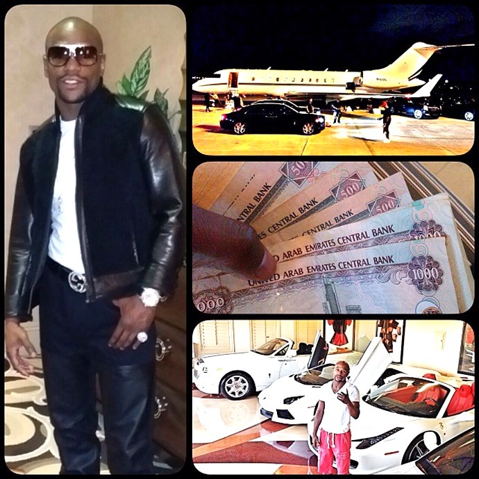 boxe floyd mayweather dinheiro e carros (Foto: Reprodução / Instagram )