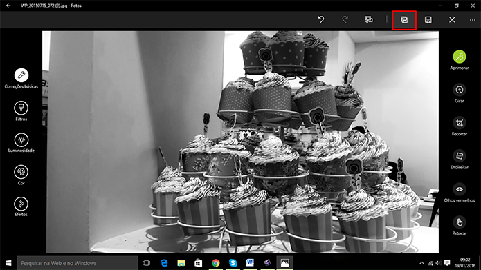 Fotos do Windows 10 permite que usuário preserve a imagem original (Foto: Reprodução/Elson de Souza)