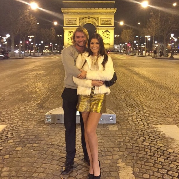 Thor Batista com namorada, Lunara Campos, em Paris, na França (Foto: Instagram/ Reprodução)