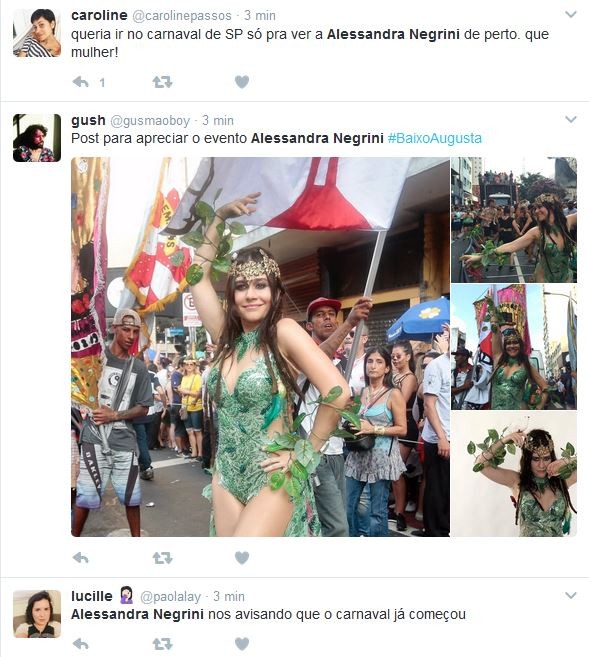 Internautas elogiam fantasia e boa forma de Alessandra Negrini (Foto: Reprodução/Twitter)
