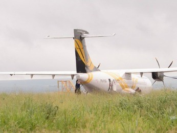 Avião arremeteu e depois pousou em aeroporto em MT (Foto: Messias Filho/AgoraMT)