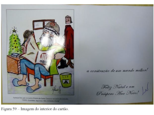 Um cartão enviado pelo ex-presidente da OAS ao ex-presidente Lula estava no sítio, de acordo com a PF (Foto: Reprodução)