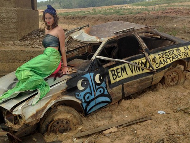 Obra de Mundano no Cantareira foi usada em clipe de bloco de carnaval (Foto: Divulgação/Sereias do Cantareira)