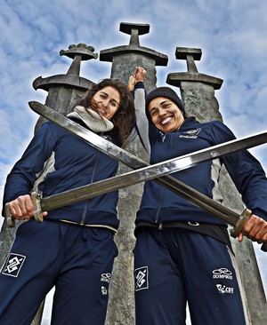 Juliana e Maria Elisa espadas Major Series de Stavanger vôlei de praia (Foto: Denis Ferreira Netto/CBV)