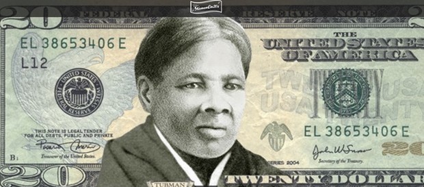 Simulação de uma cédula de US$ 20 com Harriet Tubman (Foto: Divulgação/Women on 20s)