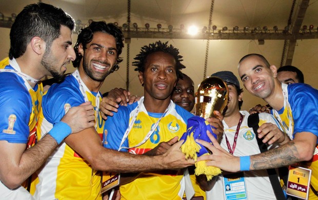 Ze roberto Diego tardelli Al-Gharafa campeão (Foto: Agência Reuters)