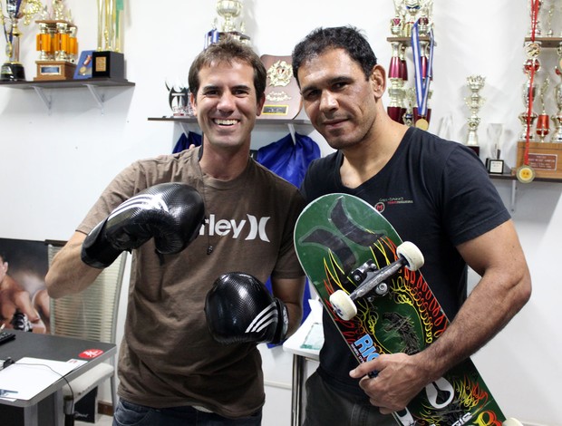 Bob Burnquist e Rogério Minotouro (Foto: Pedro Marques / Team Nogueira)