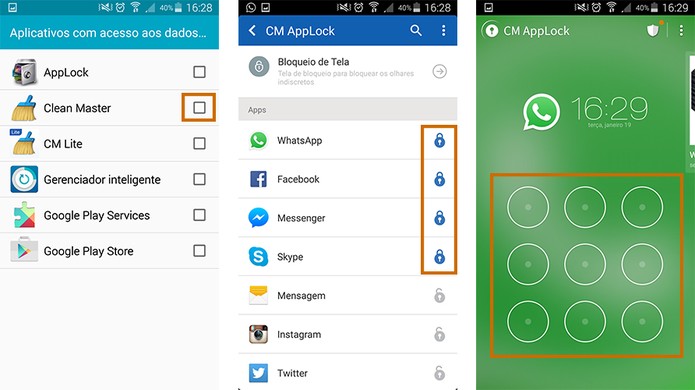 Finalize a tarefa e confira os apps bloqueados pelo novo código, que será solicitado toda vez que abrir o app (Foto: Reprodução/Barbara Mannara)