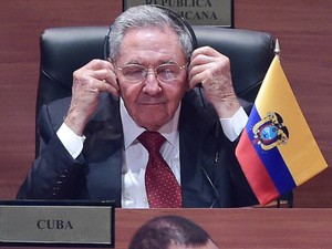 O presidente de Cuba, Raúl Castro, na cerimônia de abertura da Cúpula das Américas, no Panamá (Foto: Mandel Ngan/AFP) O presidente de Cuba, Raúl Castro, na cerimônia de abertura da Cúpula das Américas, no Panamá (Foto: Mandel Ngan/AFP)