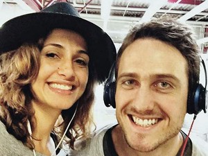 Igor e Camila tiram selfie durante viagem de férias  (Foto: Arquivo pessoal)
