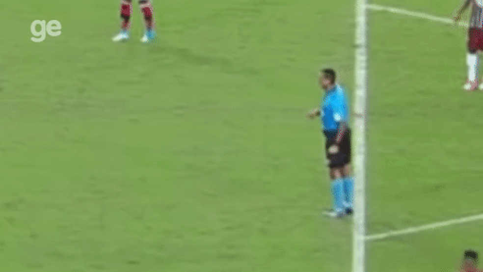 juiz, comemoração, Fla-Flu (Foto: Reprodução)