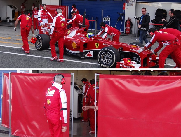ferrari fórmula 1 montagem (Foto: Rodrigo França)