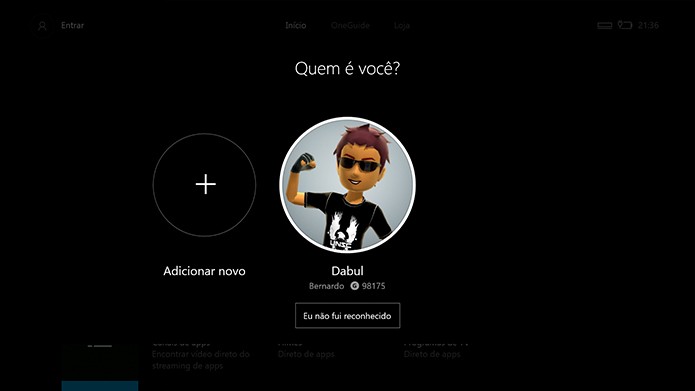 Selecione a conta que comprou o jogo ao fazer login (Foto: Reprodução/Bernardo Dabul)