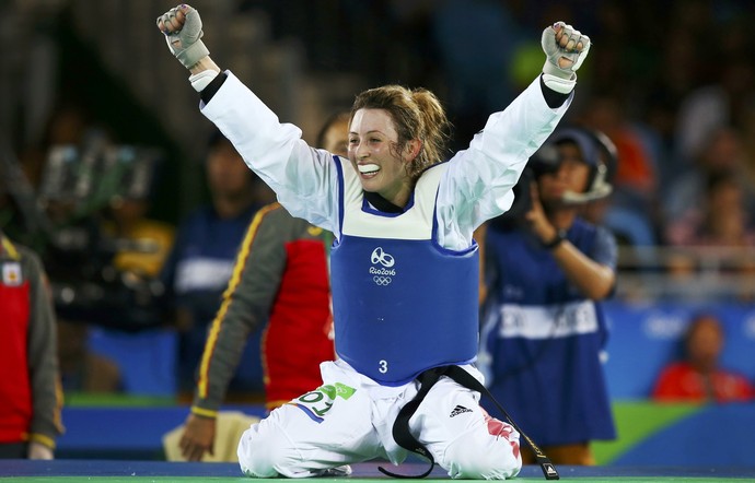 Britânica  Jade Jone, ouro, taekwondo (Foto: Reuters/ Peter Cziborra)