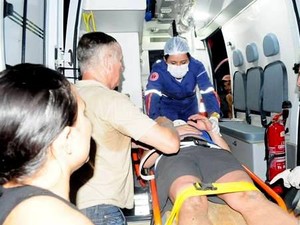Homem foi resgatado por uma equipe do Samu (Foto: Moisés Lopes/Portal Piripiri Repórter)