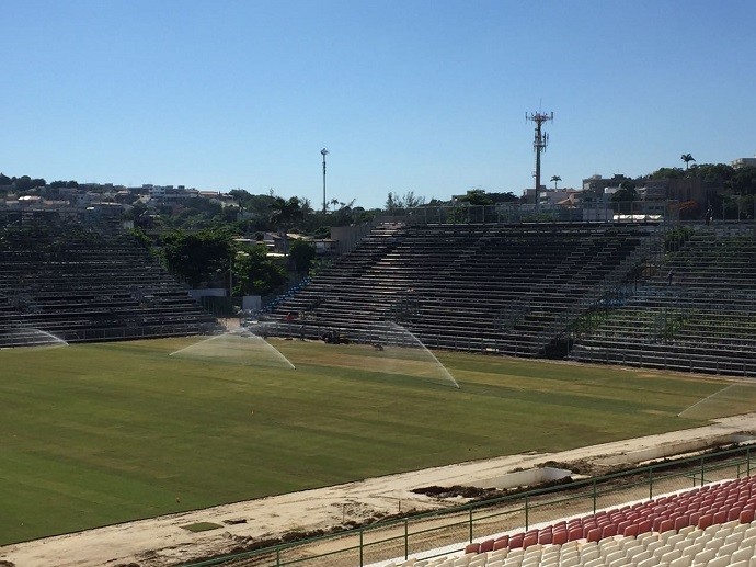 Estádio Luso-Brasileiro, na Ilha do Governador, será usado pelo Flamengo (Foto: Rafael Strauch / Divulgação Flamengo)
