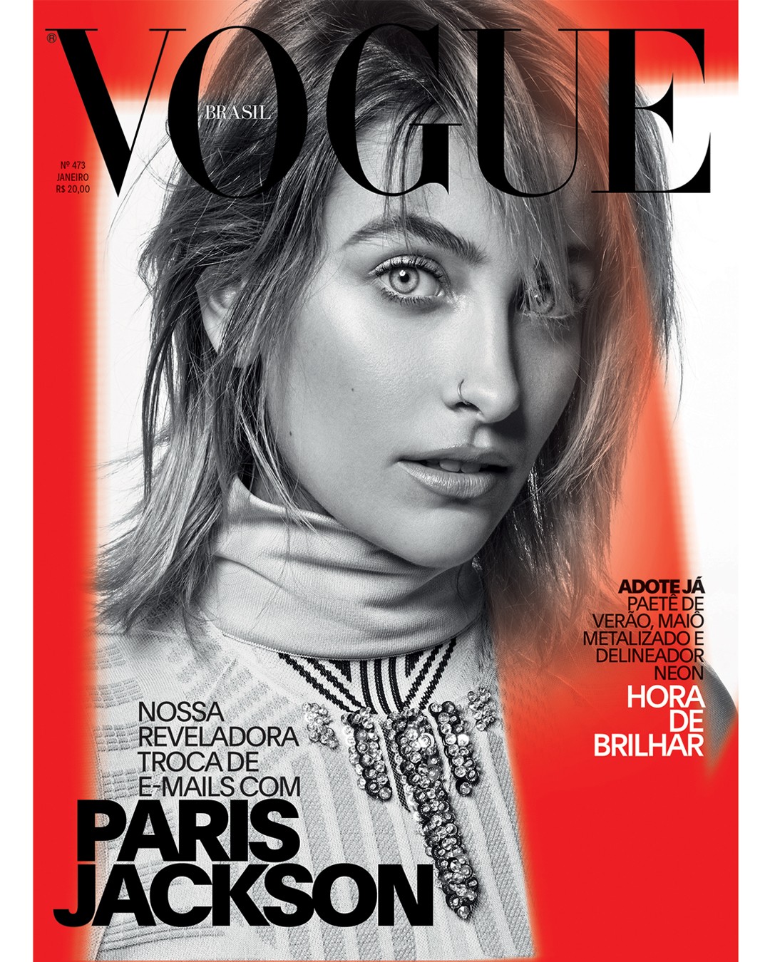 Paris Jackson na Vogue Brasil (Foto: Jacques Dequeker, com edição de Alexandra Benenti e Sonia Young, maquiagem de Vincent Oquendo e cabelo de Danilo)
