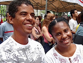 Gilson Cruz e Josenilda Silva - candidatos UFPE (Foto: Katherine Coutinho / G1)