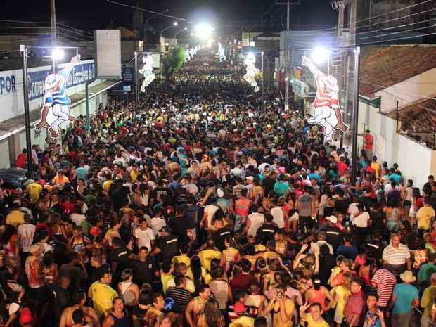 Milhares de pessoas foram às ruas de Floriano (PI) para dançar e se divertir com os blocos. (Foto: Ellyo Teixeira/G1 Piauí)