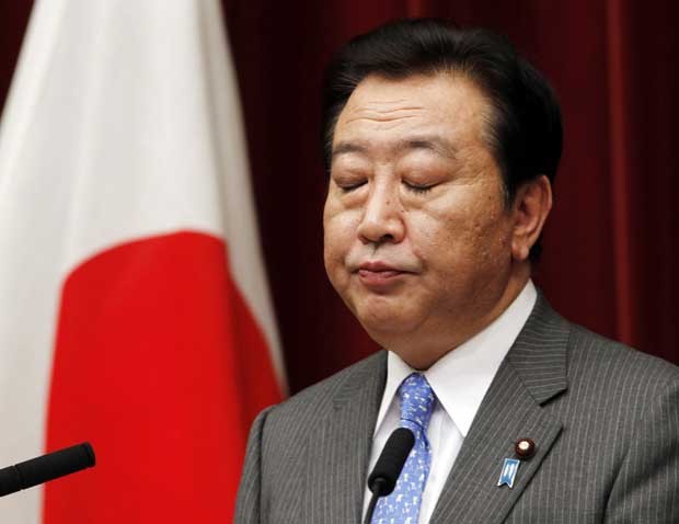 Primeiro-ministro do Japão, Yoshihiko Noda, fala sobre saída de cinco ministros do país durante conferência nesta segunda (4) (Foto: Reuters)