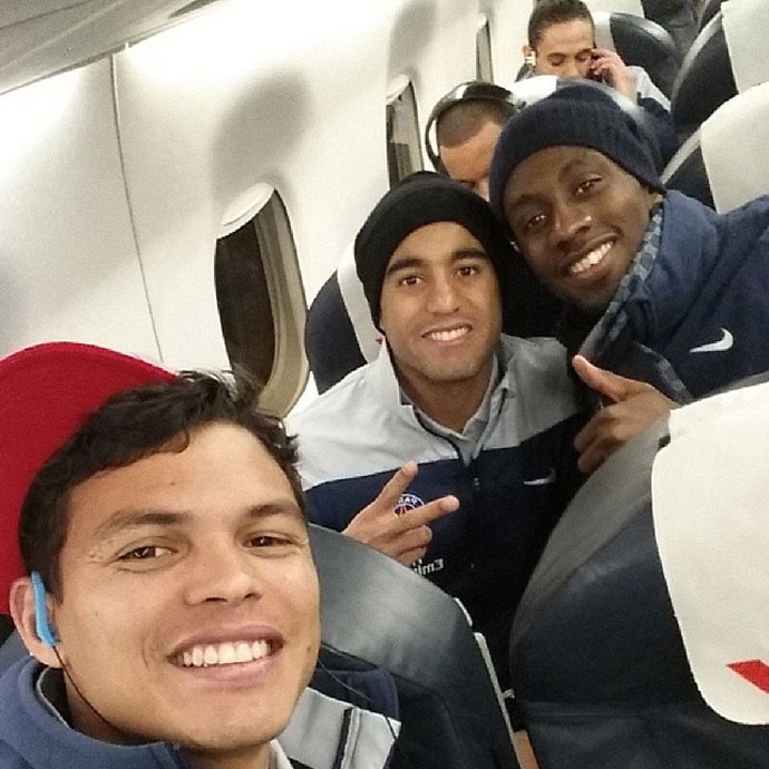 psg paris saint germain thiago silva lucas (Foto: Reprodução )