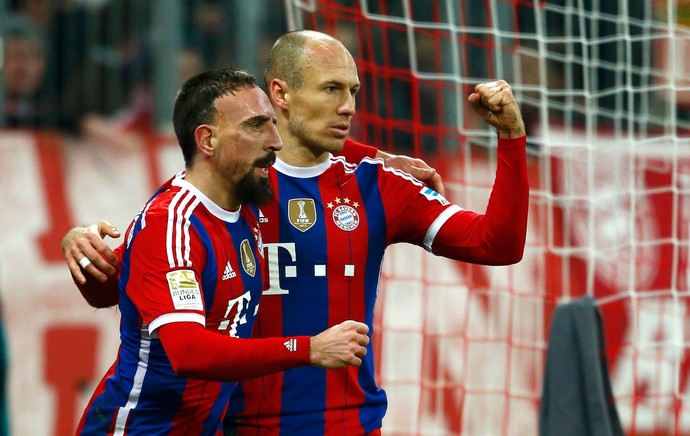 Ribery e Arjen Robben, gol Manchester United (Foto: Reuters)
