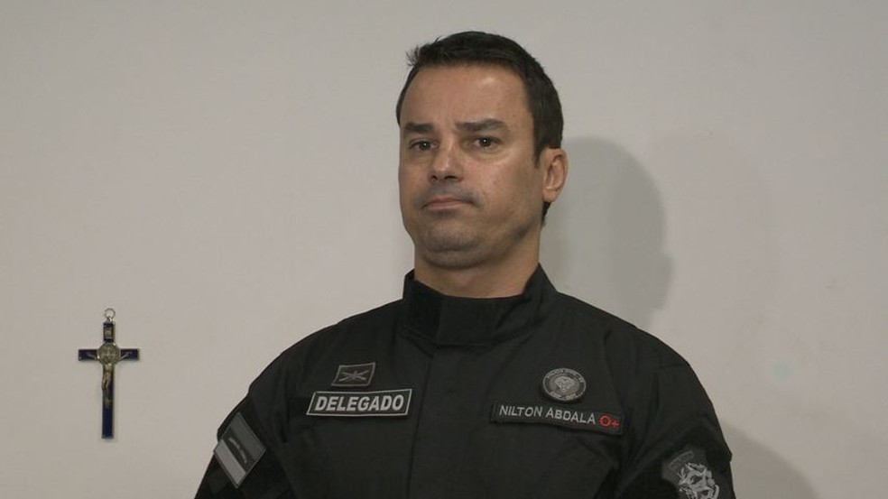 Delegado NIlton Abdala explicou como aconteceu a prisão de Weberton (Foto: Reprodução/ TV Gazeta)