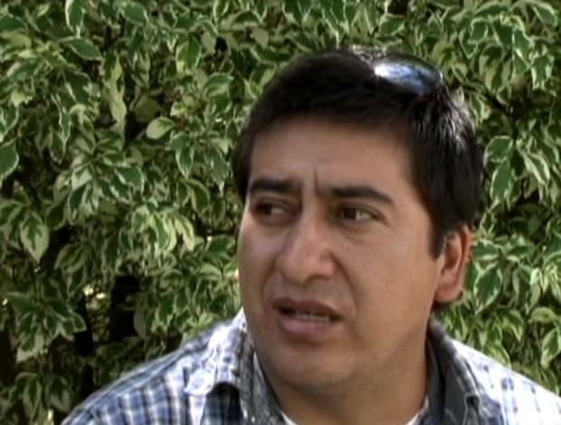 Limbert Beltrán, pai de Kevin, jovem boliviano morto por torcedor do Corinthians (Foto: Reprodução SporTV)