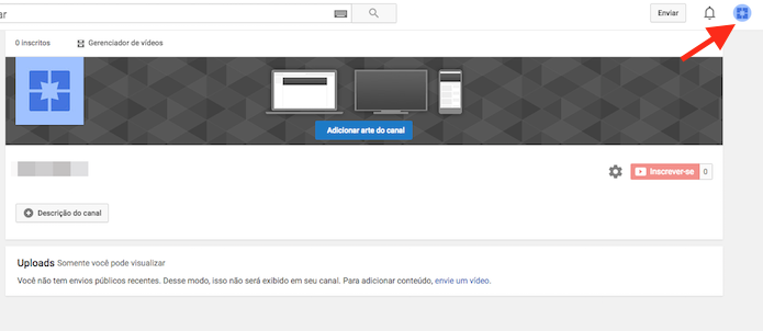 Segundo canal do YouTube criado em uma conta do YouTube (Foto: Reprodução/Marvin Costa)