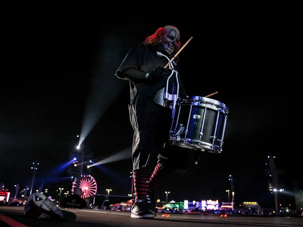 Slipknot é a principal atração do Palco Mundo nesta sexta (25), 5º dia do Rock in Rio (Foto: Fabio Tito/G1)