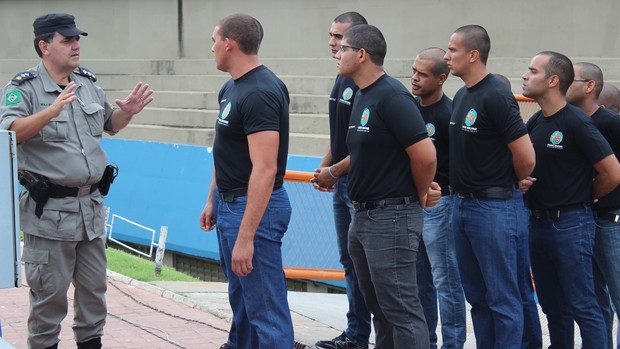 Major Clauber Freitas - Comandante do Policiamento nos estádios de Goiânia (Foto: Fernando Vasconcelos / Globoesporte.com)