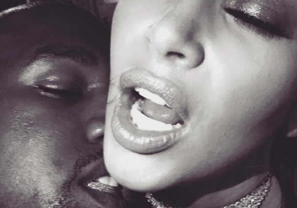 Kim Kardashian com Kanye West (Foto: Reprodução/Instagram)